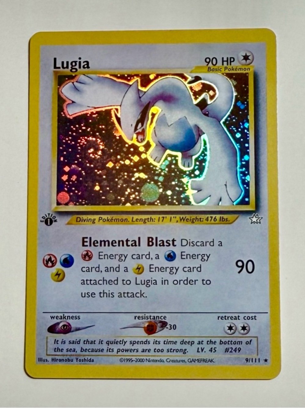 2000 Pokemon Neo Genesis 1st Edition Holo Lugia FAN ART CARD